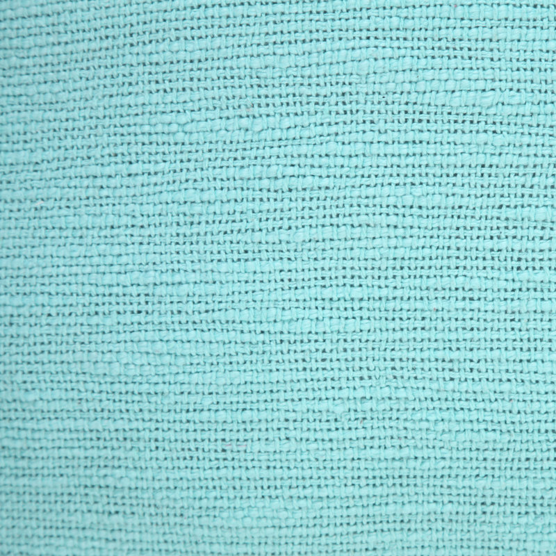 Aqua Blue Cotton Fringed 20" Square Throw Pillow
