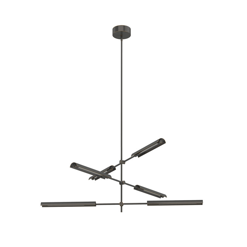 Astrid Urban Bronze 41'' LED Sputnik Modern Linear Chandelier