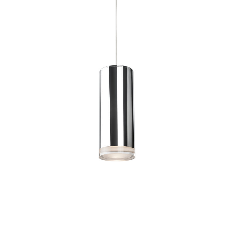 Elegance 10" Chrome LED Pendant with Clear Crystal Disc