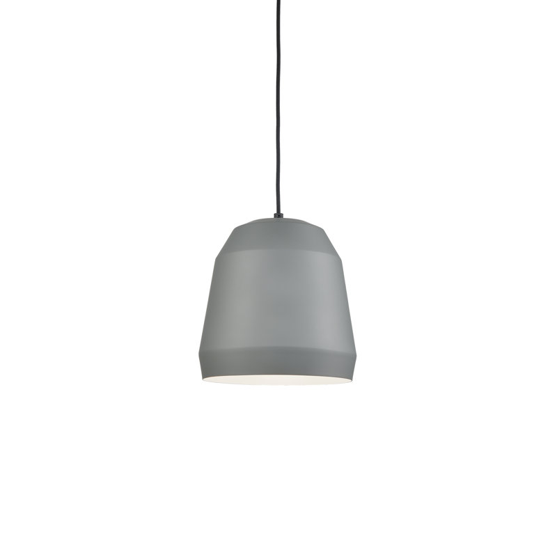 Black Aluminum Faceted Single Pendant Light