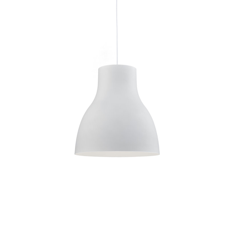 Cradle White Powder-Coated Aluminum Single Pendant 25.38" H