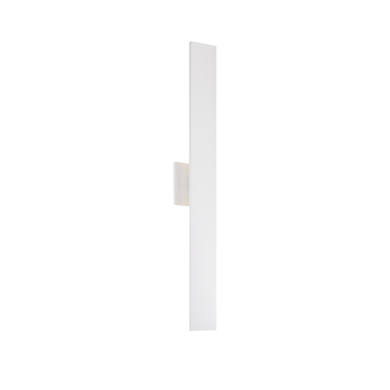 Vesta Minimalist White LED Wall Sconce 28" Aluminum