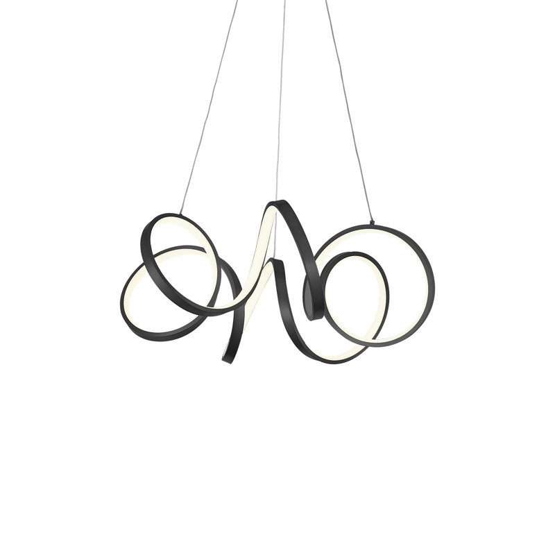 Synergy 23.75'' Black LED Unique Statement Pendant