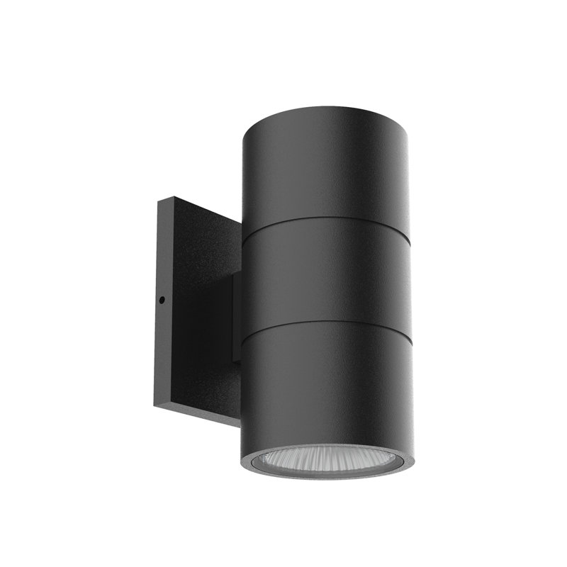 Black Aluminum Cylinder LED Wall Sconce