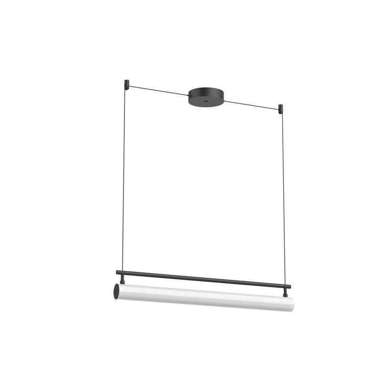 Gramercy Sleek Black LED Kitchen Island Linear Pendant