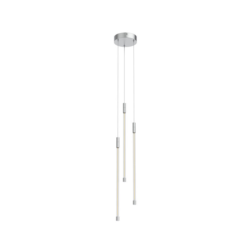Motif Chrome 20.63" LED Cluster Pendant with Glass Cylinder