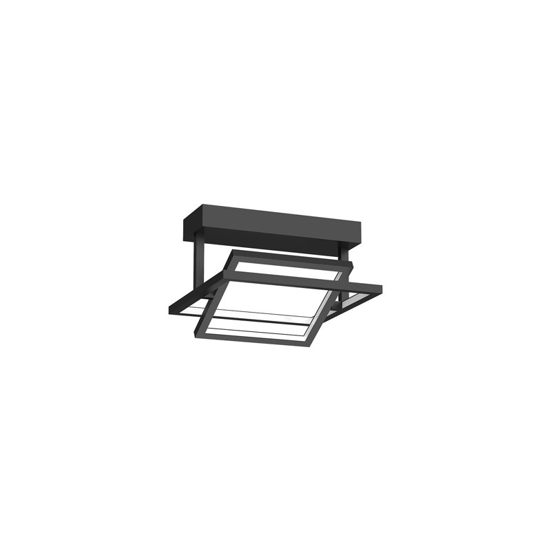 Black Aluminum LED Indoor/Outdoor Flush Mount Light