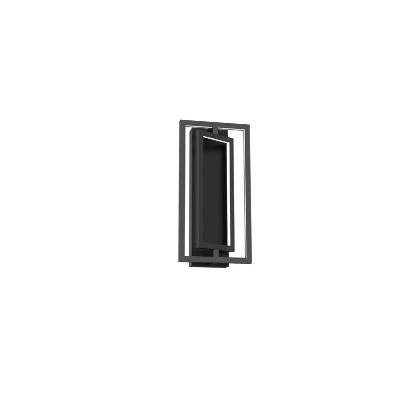 Black Aluminum Rectangular LED Flush Mount Light