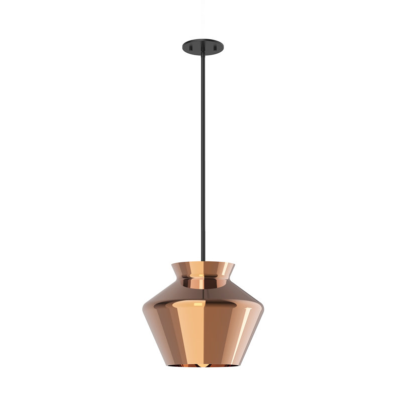 Trinity 13" Copper and Black LED Pendant Light