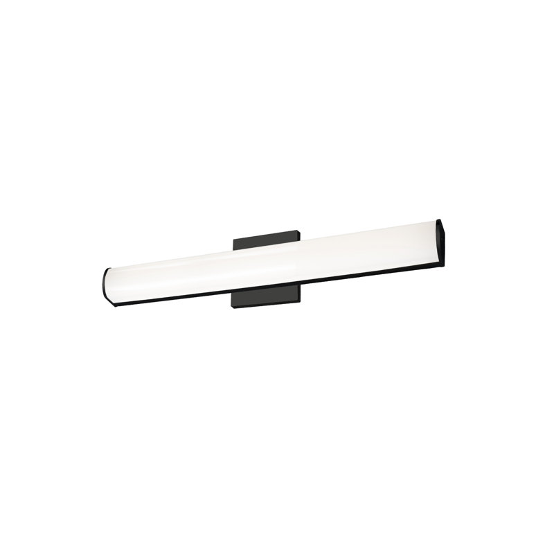 Longitude Sleek Black LED Bath Bar, Dimmable 20"