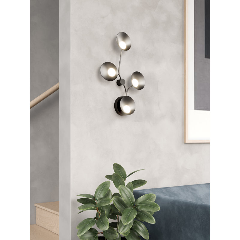 Rotaire Black Aluminum LED Dimmable Wallchiere