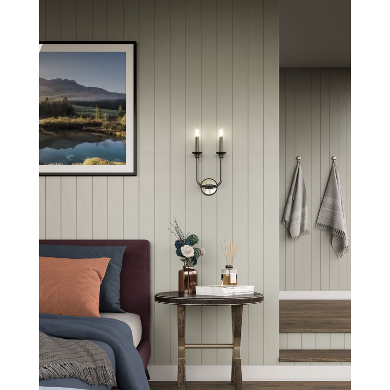 Peabody Urban Bronze Vintage Brass Dual Sconce