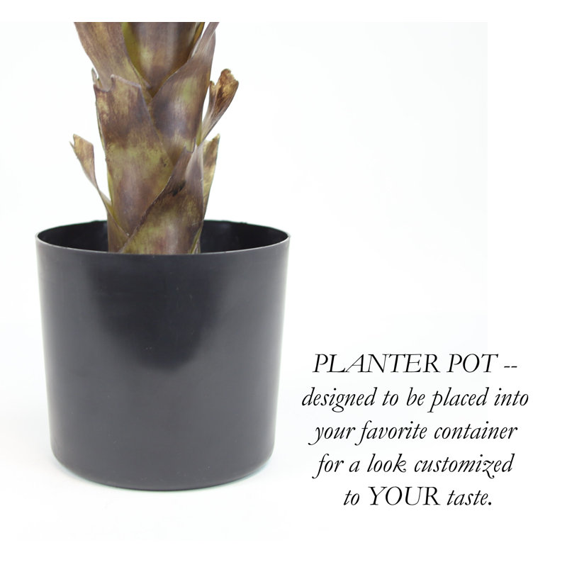 Mod Greenhouse 36" Faux Agave Plant in Matte Black Pot