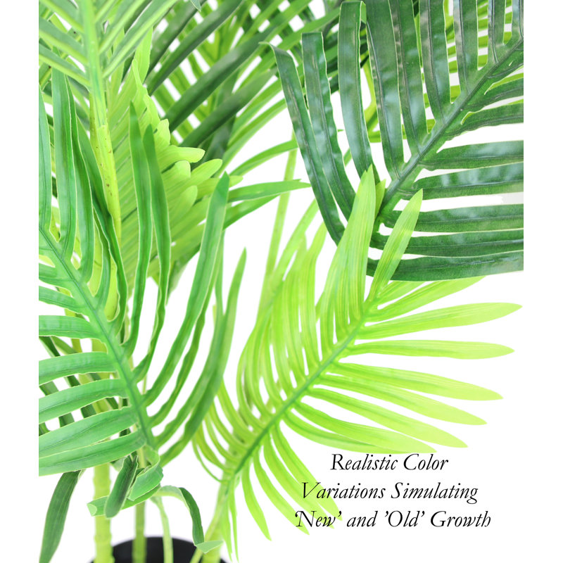 Elegant 42" Silk Areca Palm Tree in Minimalist Black Pot