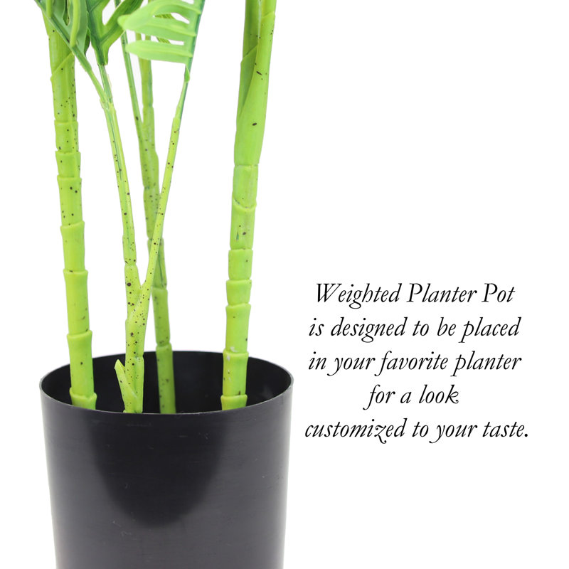 Elegant 42" Silk Areca Palm Tree in Minimalist Black Pot