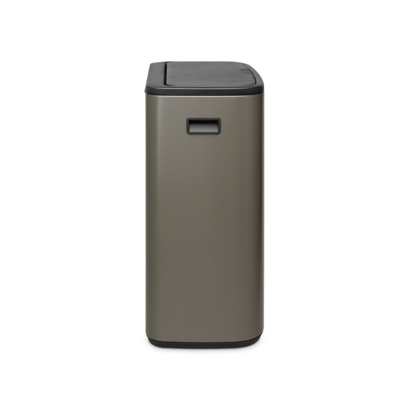 Platinum Stainless Steel Touch Top Kitchen Trash Can, 16 Gallon