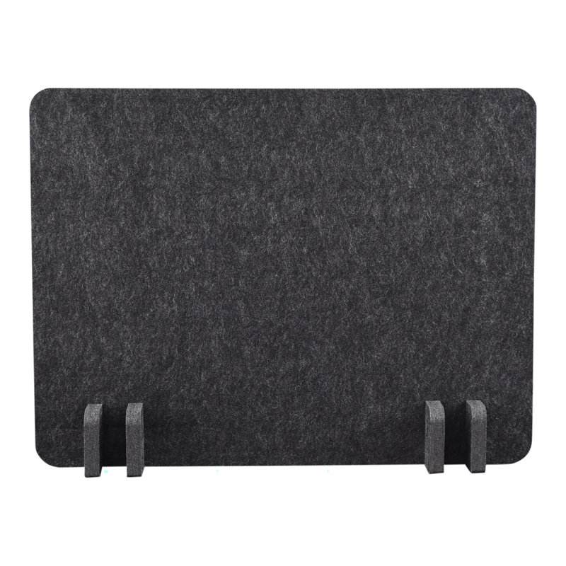 Eco-Friendly Anthracite Gray Acoustic Desk Divider, 28" x 20"