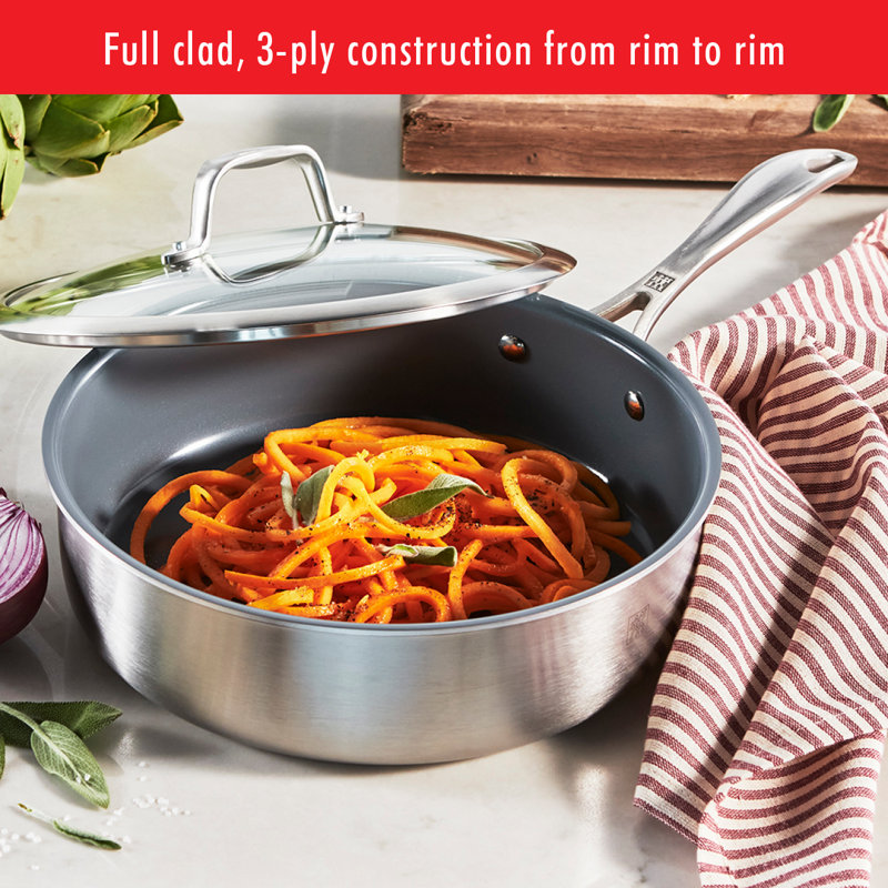 10-Piece Stainless Steel Ceramic Nonstick Cookware Set