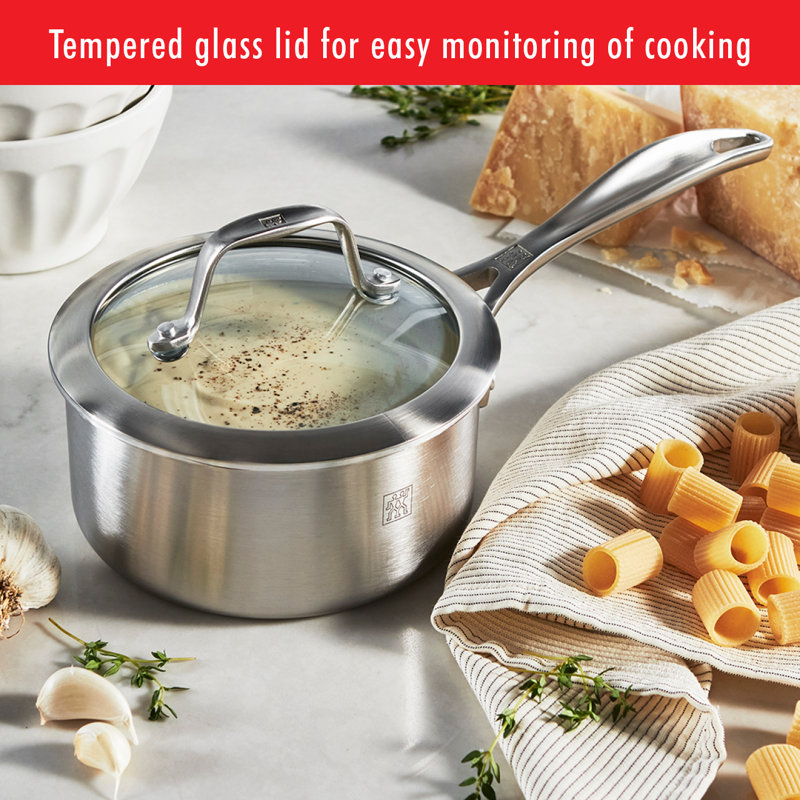 10-Piece Stainless Steel Ceramic Nonstick Cookware Set