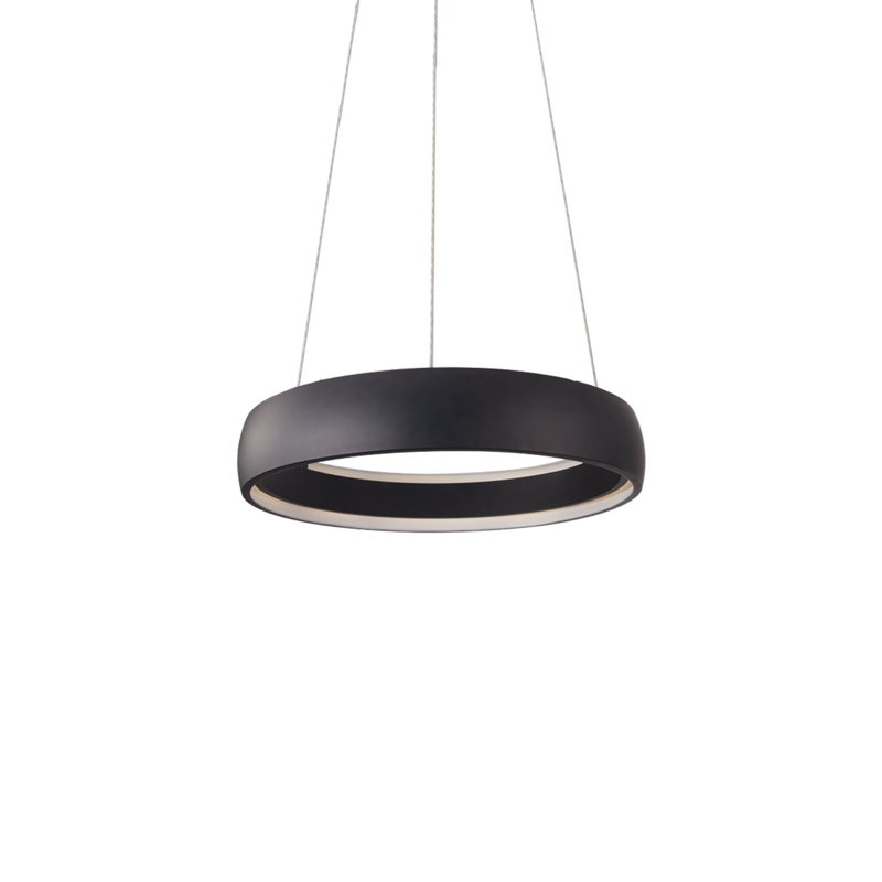 Halo Black Brushed Nickel 71'' Wide LED Circular Pendant