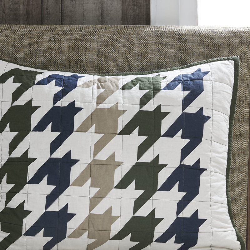Hudson Full Green Cotton Quilt Mini Set with Shams
