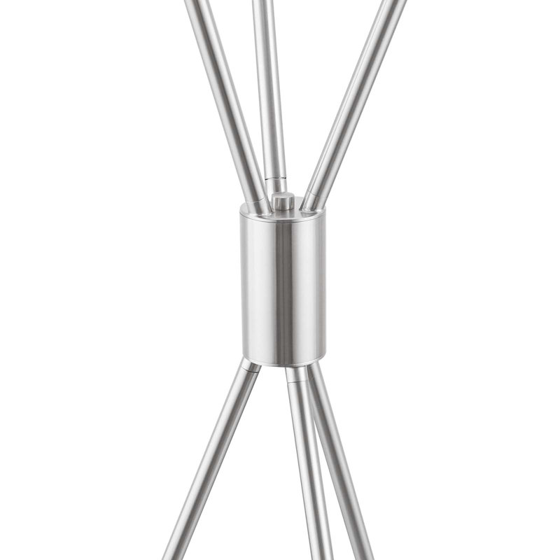 Alexa Silver Tripod 3-Light Floor Lamp with Fabric Shades