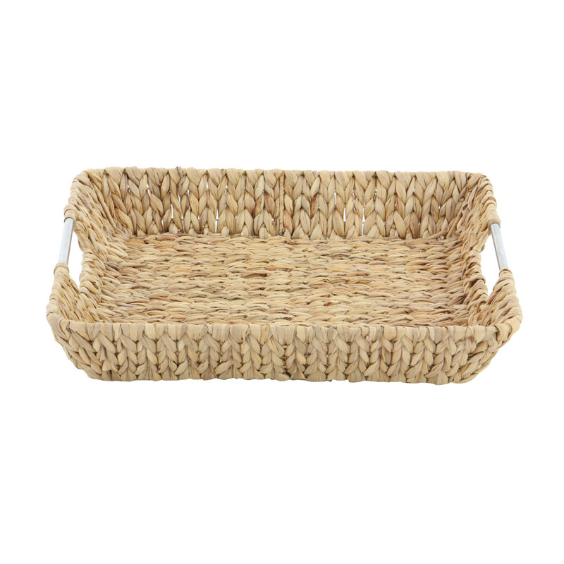Contemporary Seagrass Rectangular Storage Tray Set of 3