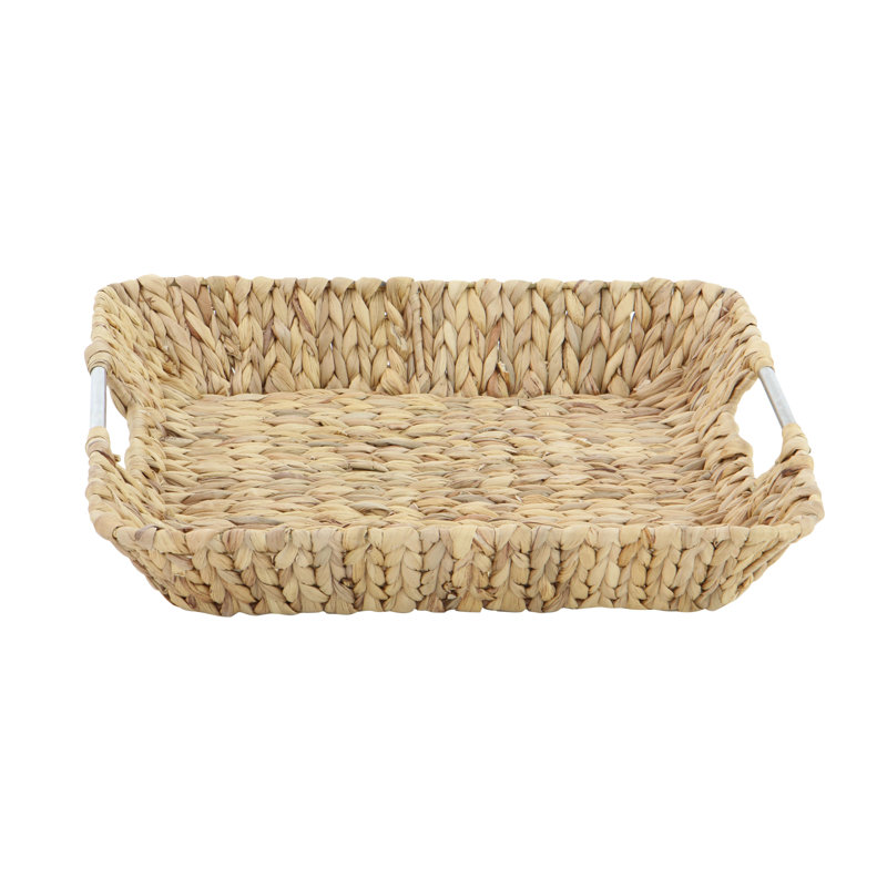 Contemporary Seagrass Rectangular Storage Tray Set of 3