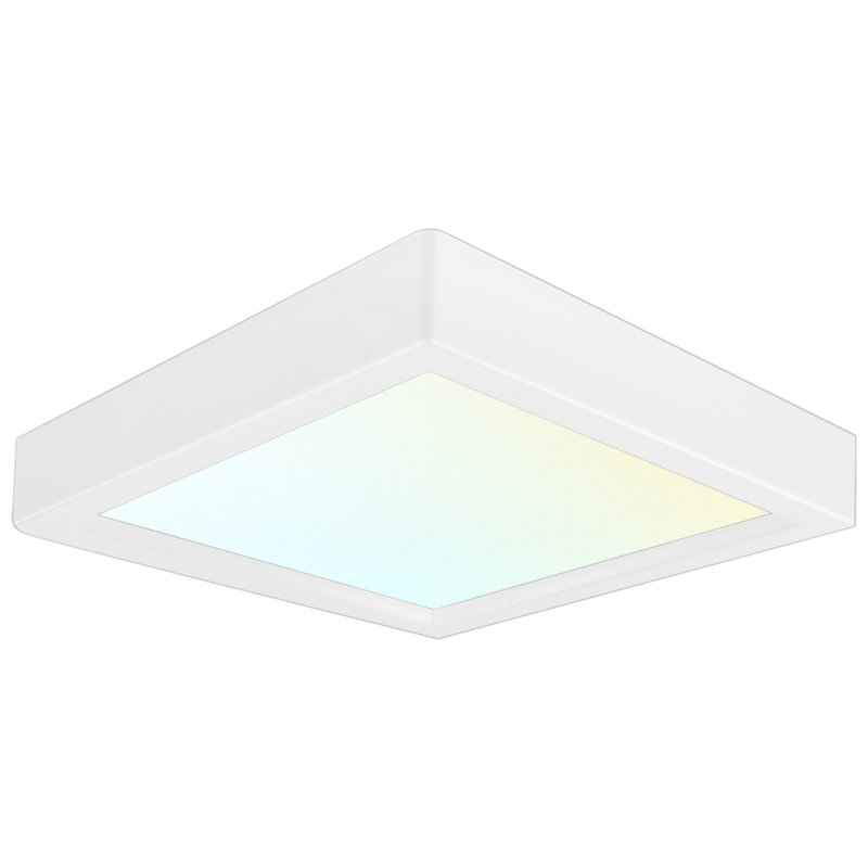 White Square LED Flush Mount Ceiling Light