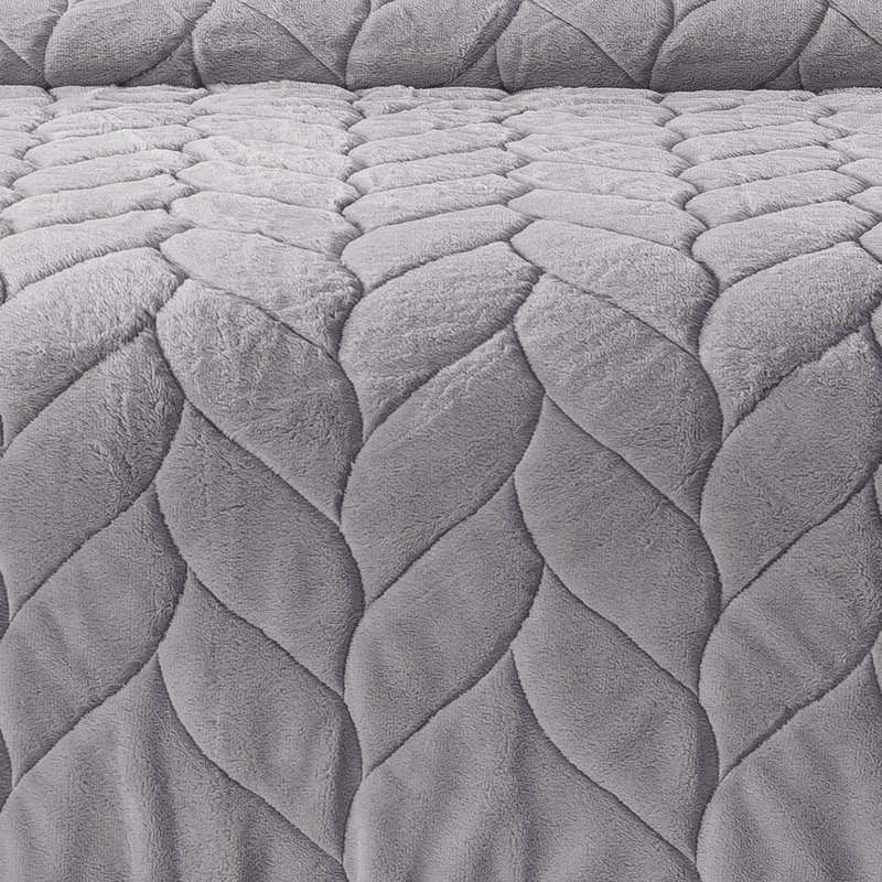 Twin Gray Reversible Down Alternative Blanket