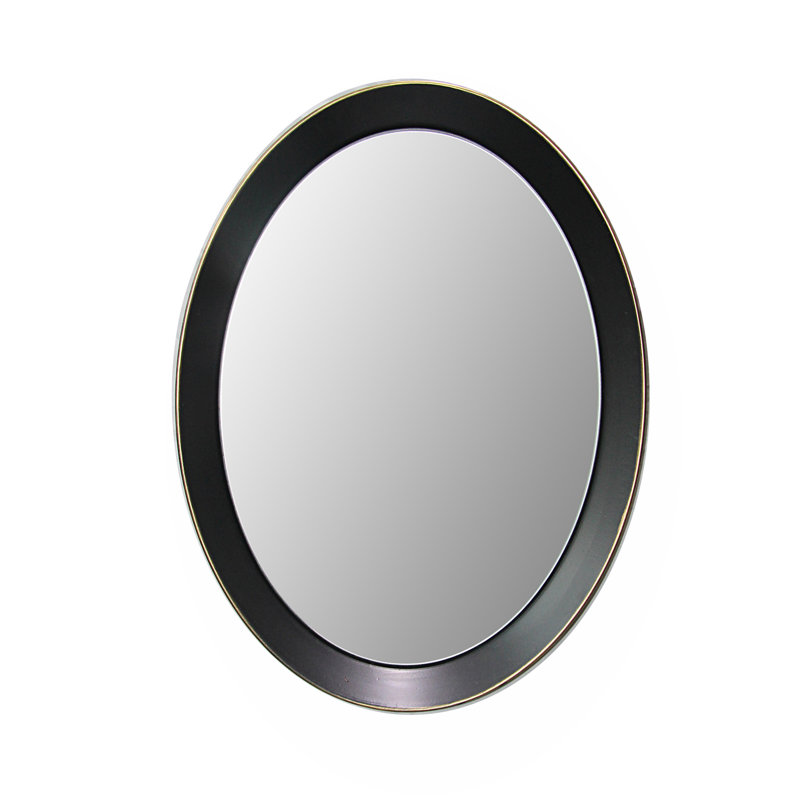 Elegant Oval Antique Metal Wall Mirror 20.5" x 15"