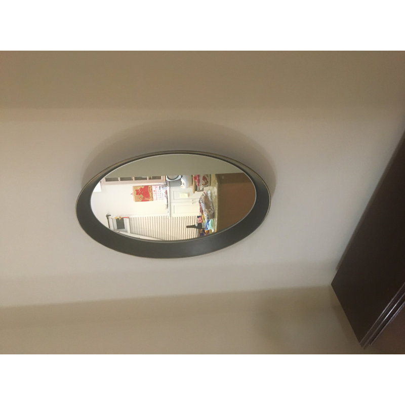 Elegant Oval Antique Metal Wall Mirror 20.5" x 15"