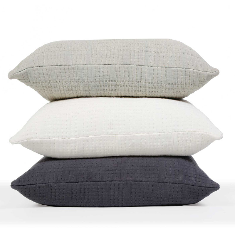 Slate Cotton Large Decorative Lumbar Pillow