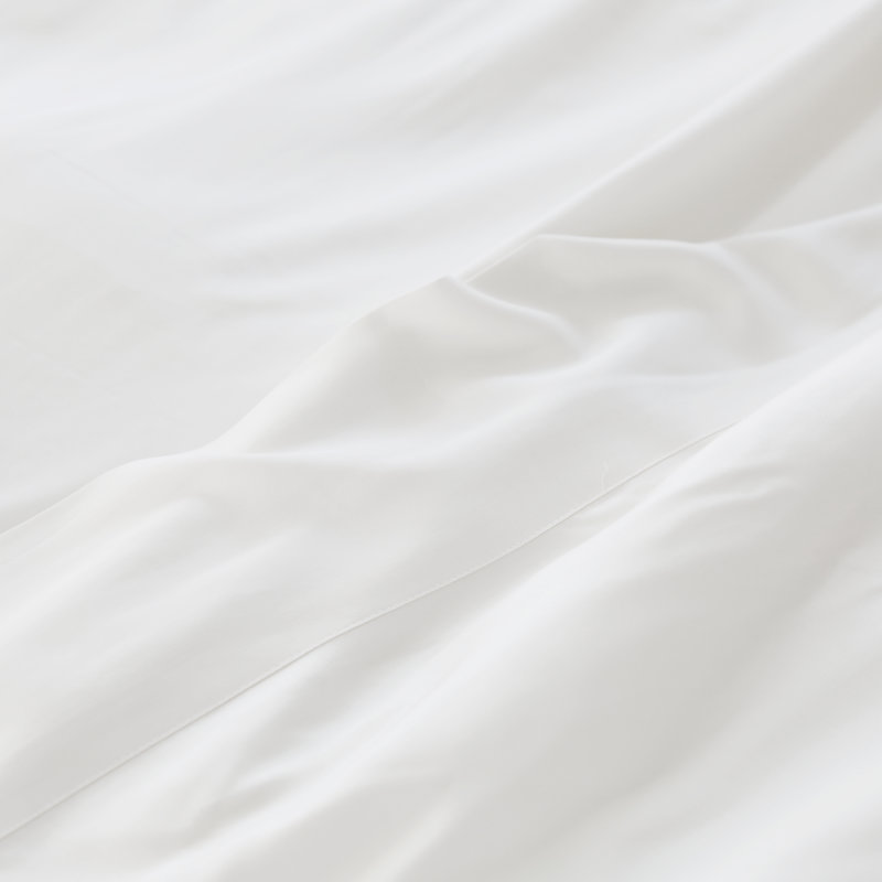 Twin White Egyptian Cotton Sateen Sheet Set