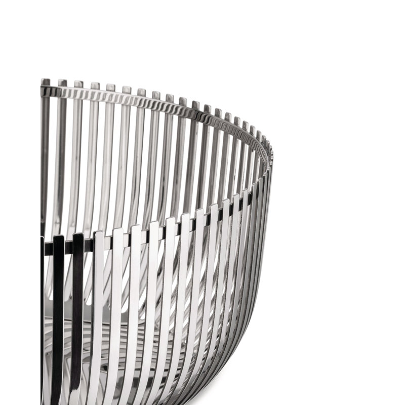 Polished Stainless Steel Round Fruit Basket