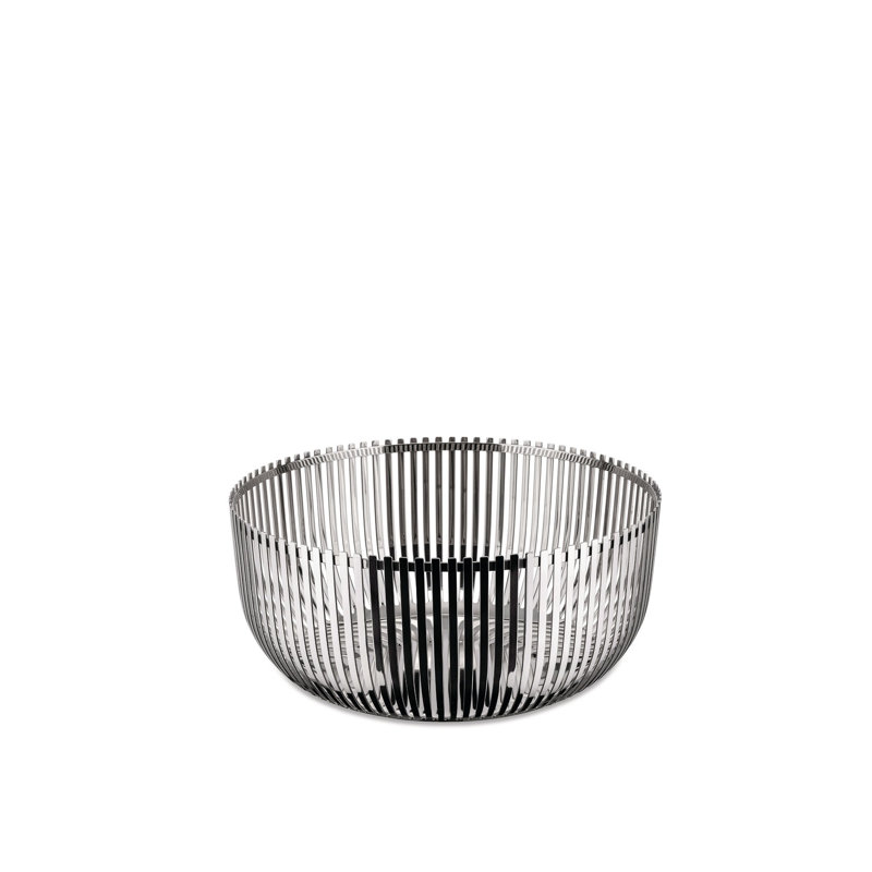 Polished Stainless Steel Round Fruit Basket