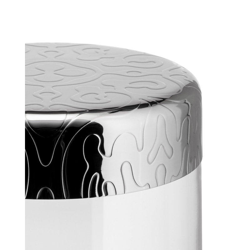 Contemporary Glass Jar with Silver Hermetic Lid
