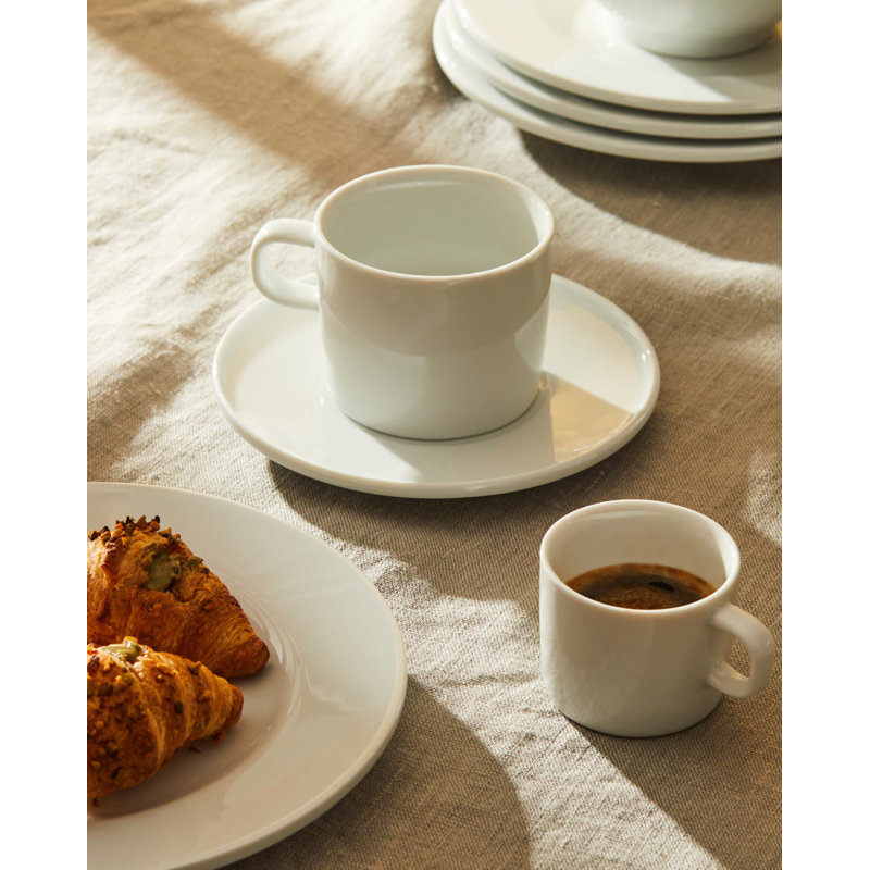 White Porcelain 8cm Teacup Set of 4