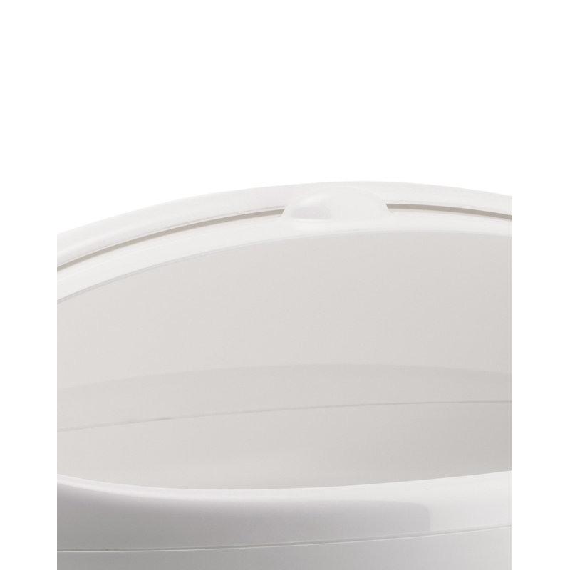 White Thermoplastic Resin Oval Bread Bin