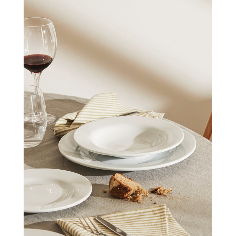 White Ceramic Soup Bowls Set of 4
