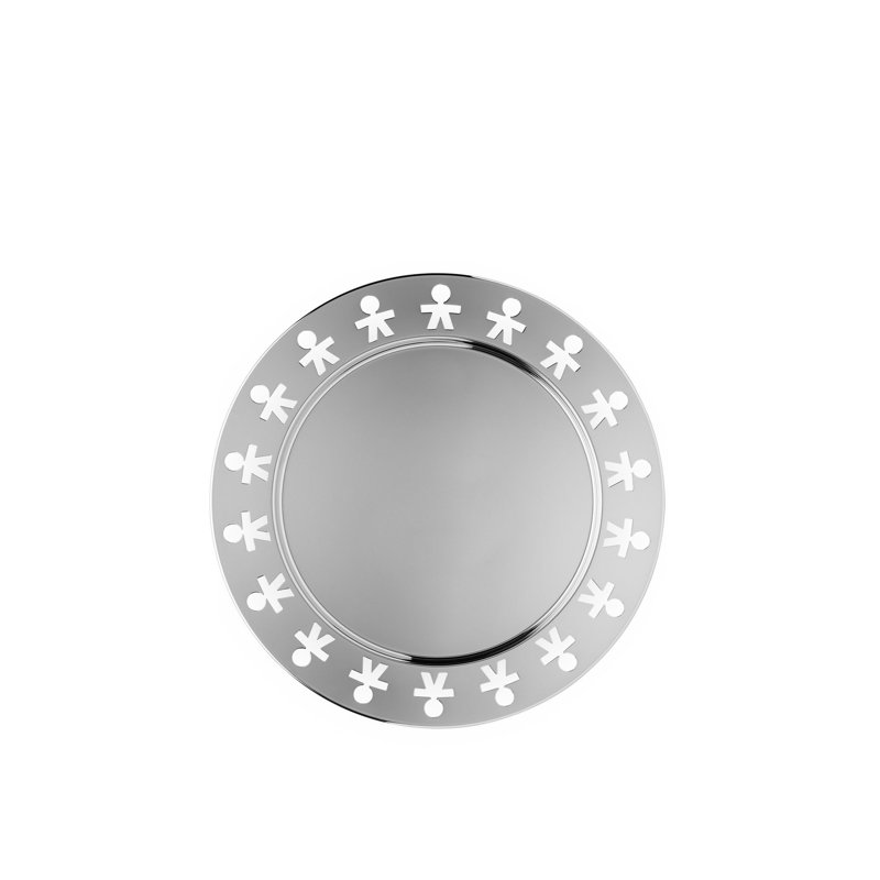 Girotondo Round Stainless Steel Decorative Tray