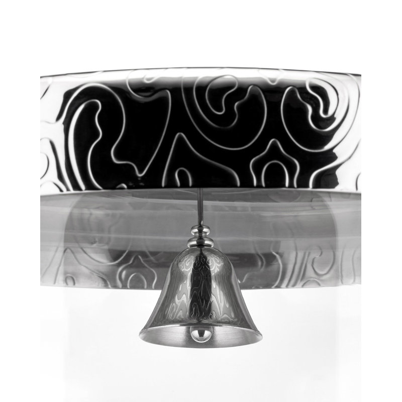 Silver and Glass Biscuit Jar with Bell Lid