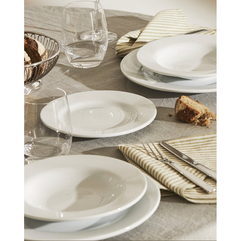 White Ceramic Soup Bowls Set of 4