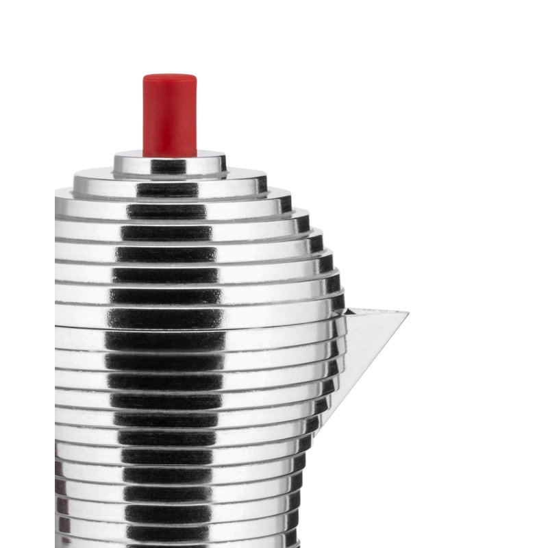 Pulcina Red Aluminum 6-Cup Induction Espresso Maker