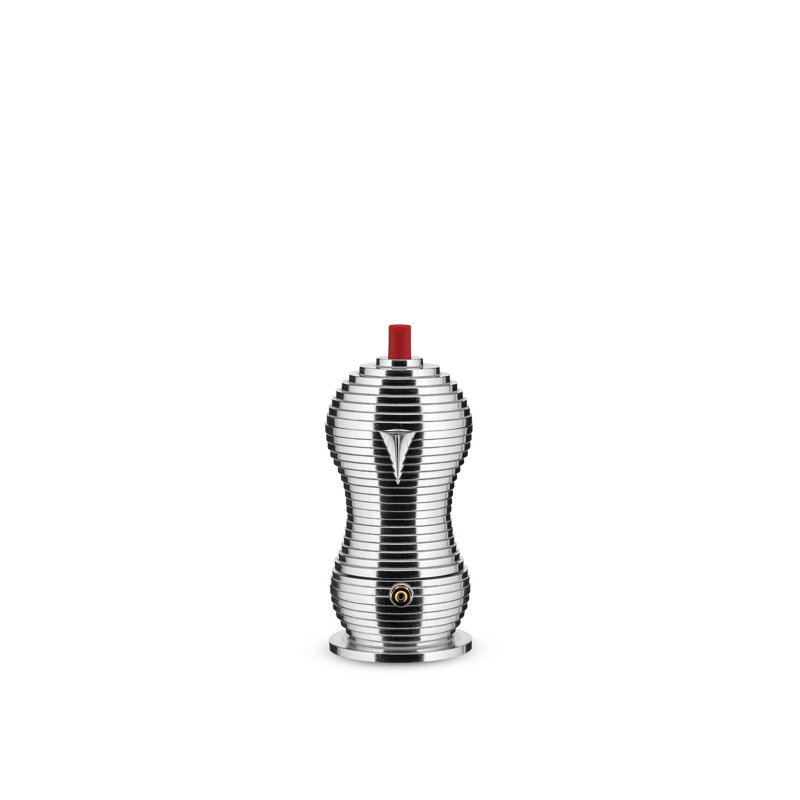 Pulcina Red Aluminum 6-Cup Induction Espresso Maker