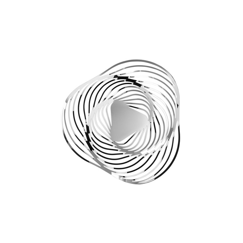 Large Stainless Steel Concentric Design Table Centerpiece