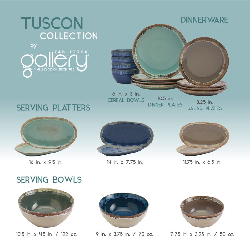 12-Piece Multicolor Ceramic Dinnerware Set with Reactive Glaze