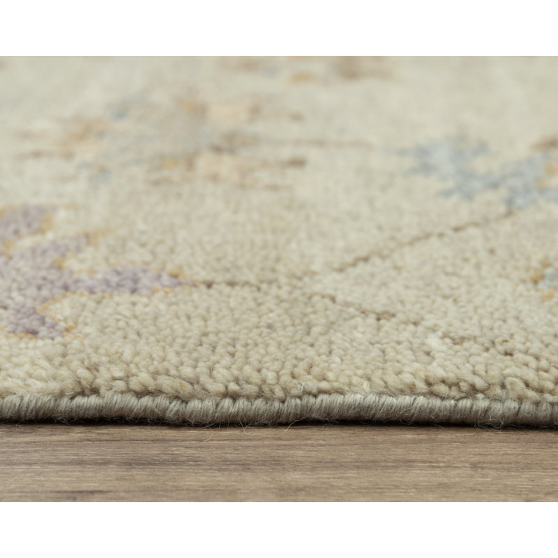 Transitional Hand-Knotted Indigo Wool Rug 8' x 10'