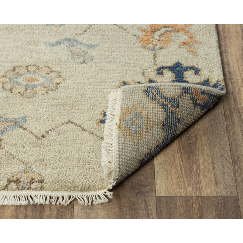 Transitional Hand-Knotted Indigo Wool Rug 8' x 10'
