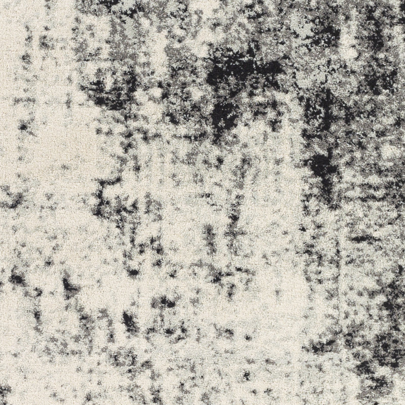 EasyCare Gray Synthetic 9' x 12' Stain-Resistant Rectangular Rug
